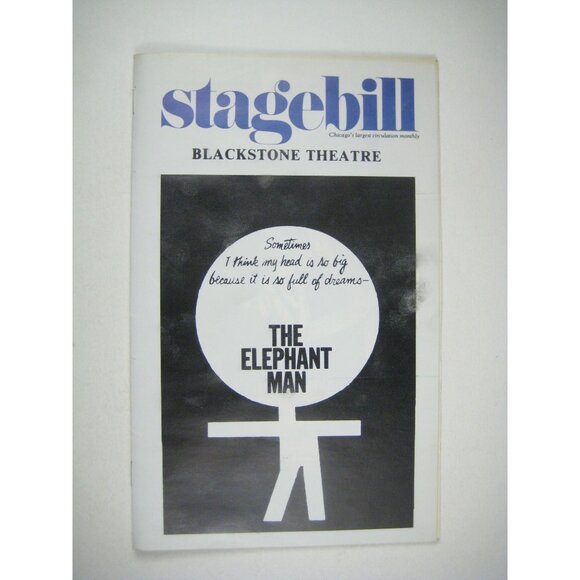 Elephant Man Stagebill 1980 Blackstone Theatre Philip Anglim Penny Fuller Ruta - Picture 1 of 6